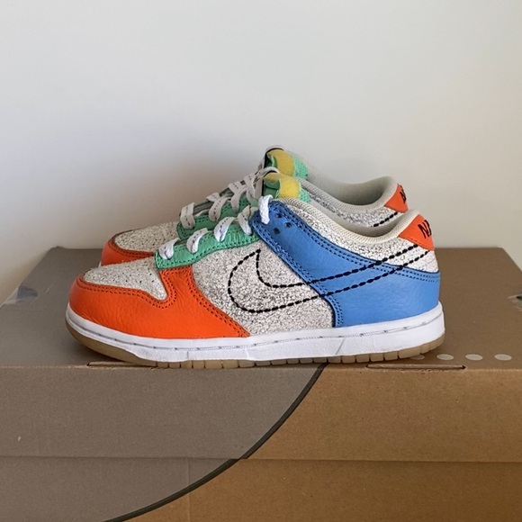 RARE Nike Dunk Low “Nike 101” Multi-Color Low Top Shoes- SZ 12 C - Picture 5 of 14